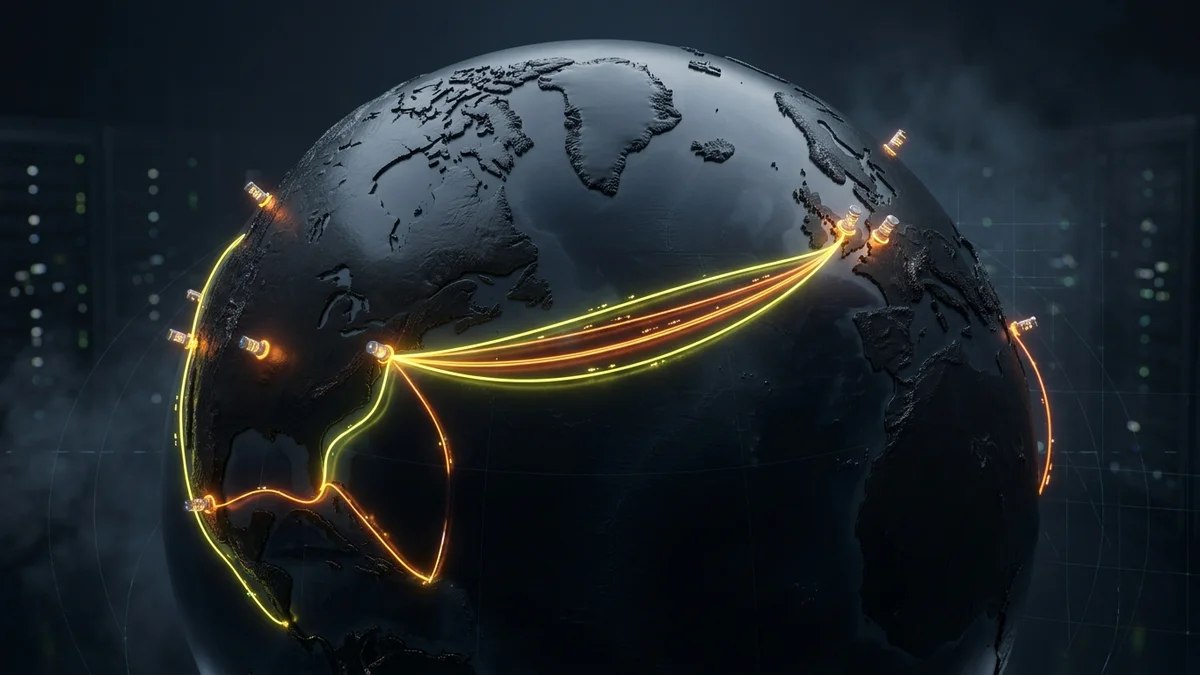 Map and infographic of IPTV Canada, British UK IPTV, and USIPTV CDN routing for 4K 60fps sports streaming