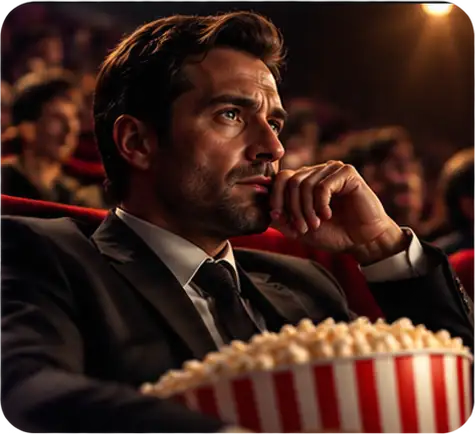 Cinematic movies and blockbuster film entertainment streaming on demand in 4K Ultra HD